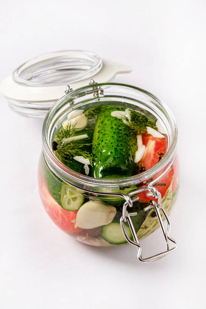 Fermented preserved vegetarian food concept. - Photo, Image