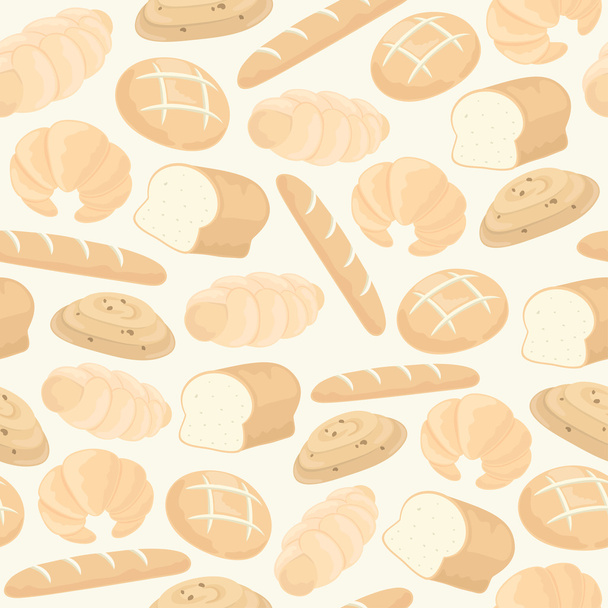 パンの背景のシームレスなパターン - ベクター画像