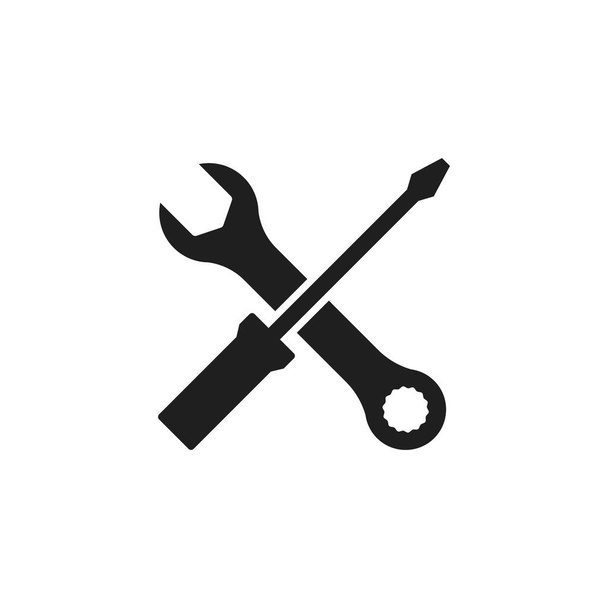 Vektorová ilustrace ikony Klíč a šroubovák - Vektor, obrázek
