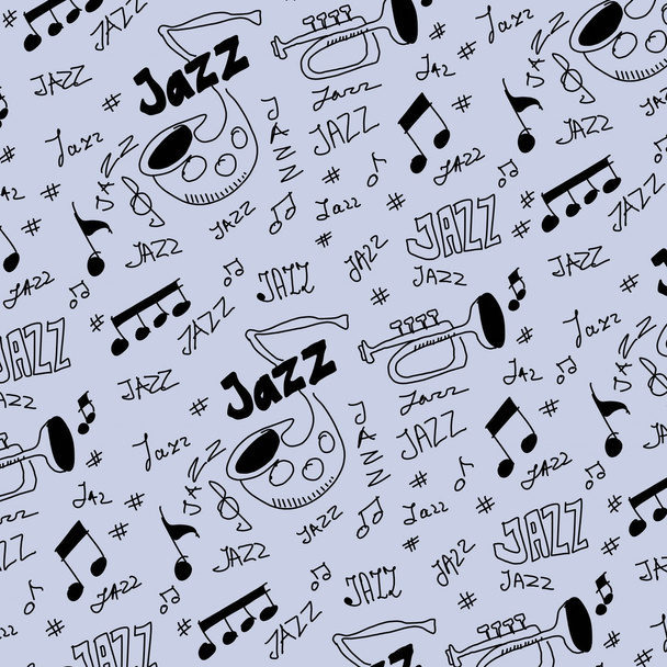Jazz music pattern and texture - Φωτογραφία, εικόνα