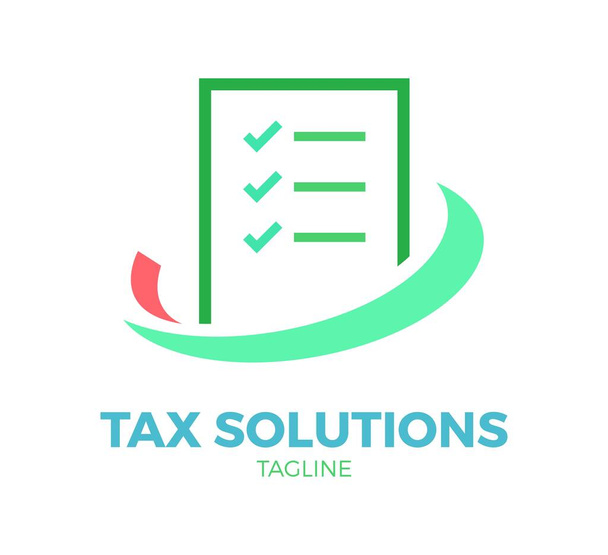 adózás megoldások vektor logó sablon tervezés - Vektor, kép