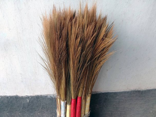 flower broom stock on shop for sell and cleaning - Photo, Image