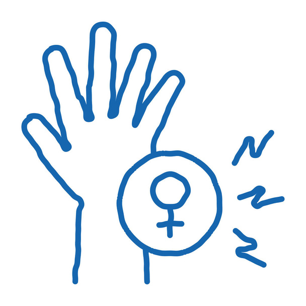 жіноча рука каракуля значок рука намальована ілюстрація
 - Вектор, зображення