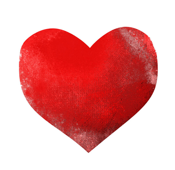 Watercolor heart on the white - Foto, Imagem