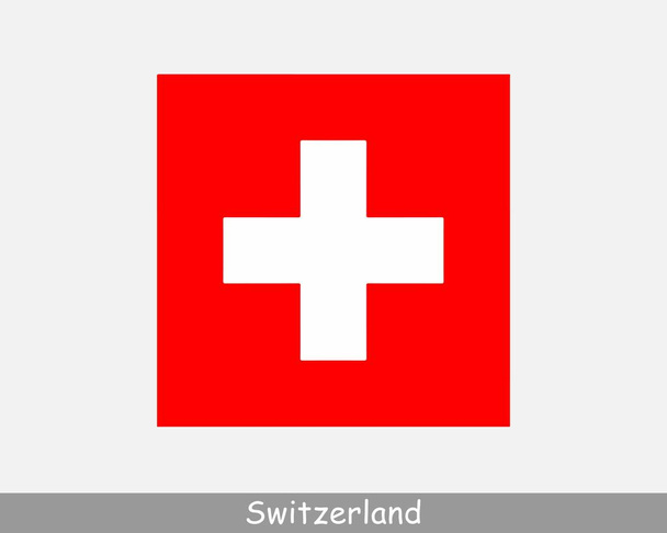 Bandeira Nacional da Suíça. Bandeira da Suíça. Bandeira detalhada da Confederação Suíça. Arquivo de corte de ilustração vetorial EPS - Vetor, Imagem