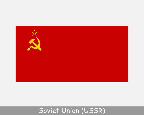 Bandeira Nacional da União Soviética. Bandeira do país da URSS. União das Repúblicas Socialistas Soviéticas Bandeira detalhada. Arquivo de corte de ilustração vetorial EPS - Vetor, Imagem
