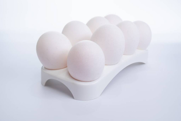 Αυγό ωμό φυσικό υγιεινό φρέσκο. κέλυφος αυγού - Φωτογραφία, εικόνα