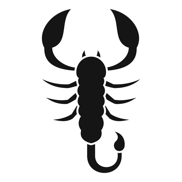 Scorpion icon, simple style - Вектор,изображение