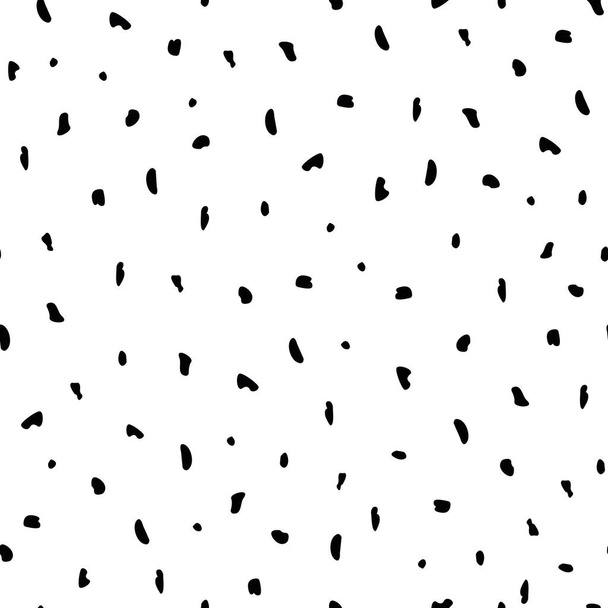 Vector Black on White Abstract Spots bezproblemowe tło wzoru. Idealny do projektów tkanin, scrapbookingu i tapet. - Wektor, obraz