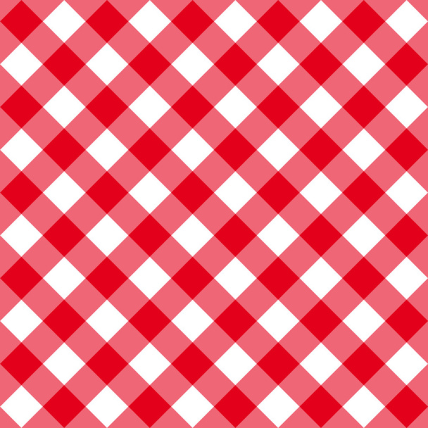 Tabla diagonal tela sin costura patrón rojo tamaño medio
 - Vector, imagen