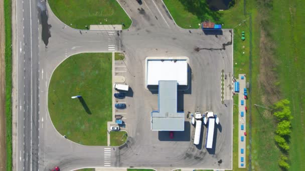 Aerial view of gas station. - Footage, Video