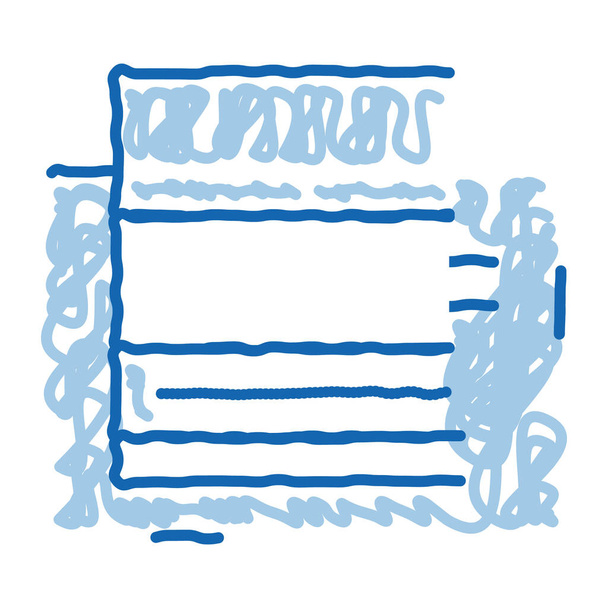 zwevende stichting doodle pictogram hand getekend illustratie - Vector, afbeelding