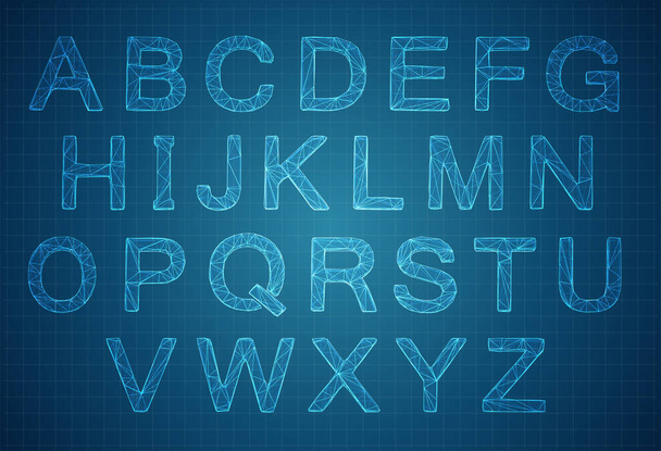 vector set of letters, ready alphabet. 3d style - Vektor, obrázek