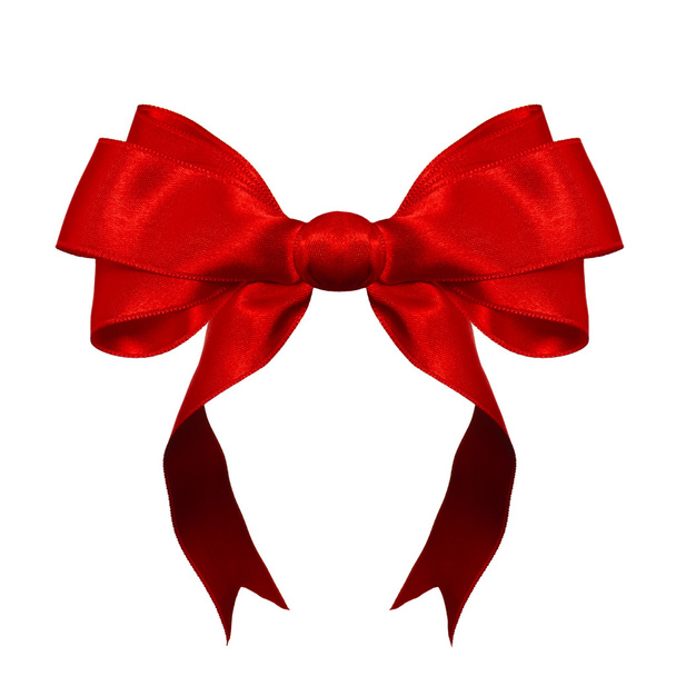 Red bow on white background - Photo, Image