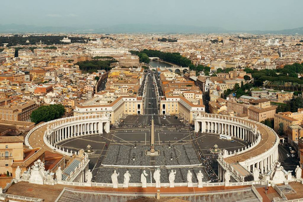 St. Peter's Square in Vatican City view from above - Photo, Image