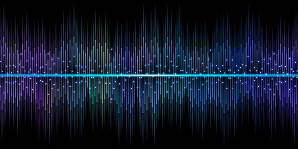 Sound wave equalizer DJ 3d illustration sparkle of light - Photo, Image