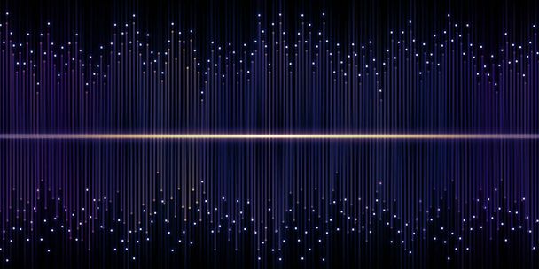 Ecualizador de onda de sonido DJ 3d ilustración brillo de la luz - Foto, imagen