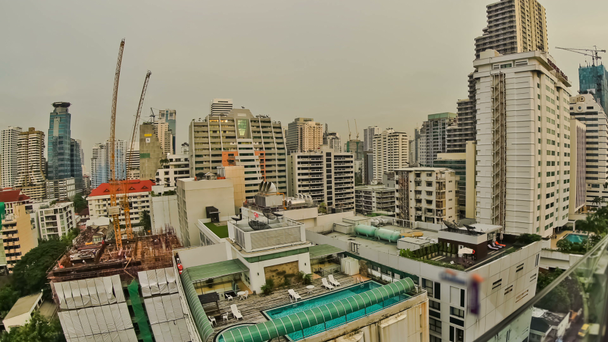Μπανγκόκ αστικό τοπίο ώρα λήξη ζουμ - Πλάνα, βίντεο