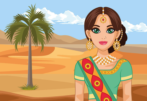 personagem noiva árabe - Vetor, Imagem