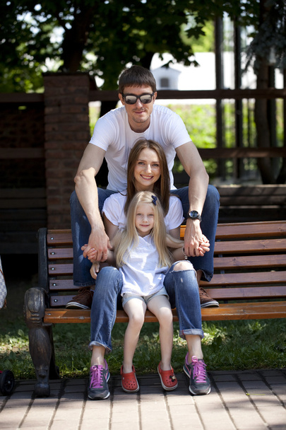 Happy parents with their cute little girl  - Foto, Imagen