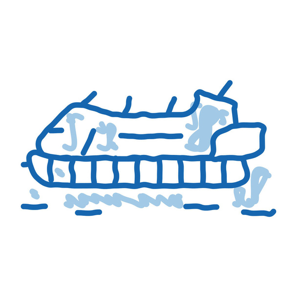 Rettung Hovercraft Doodle-Symbol handgezeichnete Illustration - Vektor, Bild