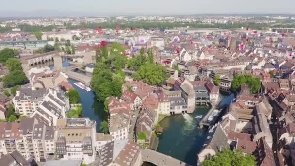 Strasbourg, France. Quarter Petite France, Vauban Dam. 4K - Footage, Video