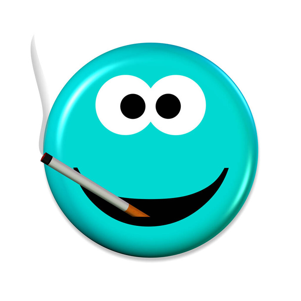 Emoticon in a good mood,3d- illustration - Photo, Image