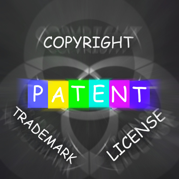 patentové licenci na autorská práva a ochranné známky zobrazí intelektuální pro - Fotografie, Obrázek