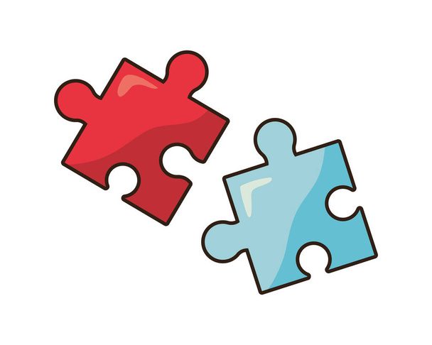 Puzzelspel stukken - Vector, afbeelding