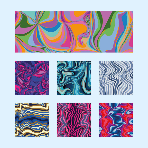 Murmeln sieben Muster - Vektor, Bild