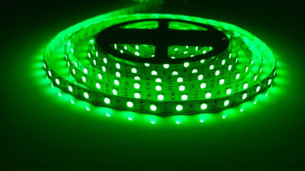 LED pasek zielony światło rolki - Zdjęcie, obraz