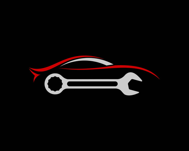Auton linja jakoavain korjaus logo - Vektori, kuva