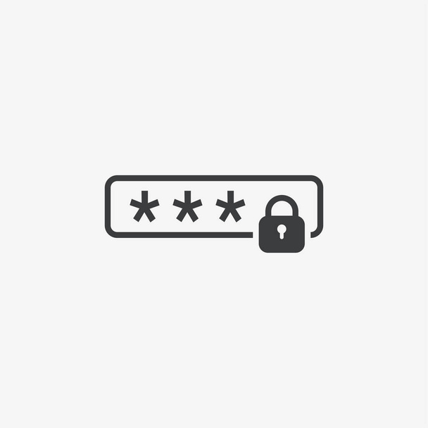 Пароль Заблокувати пароль Безпека Плоска Векторна піктограма
 - Вектор, зображення