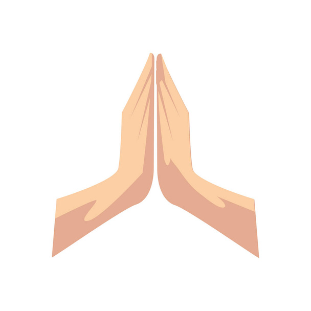 handen menselijk bidden - Vector, afbeelding