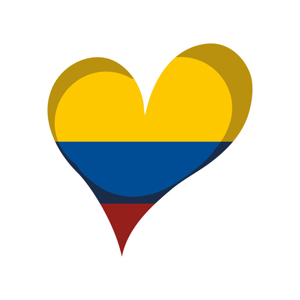 bandiera del cuore Colombia - Vettoriali, immagini