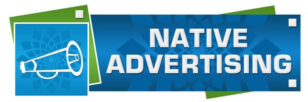 Natív reklám koncepció kép szöveggel és kapcsolódó szimbólummal. - Fotó, kép