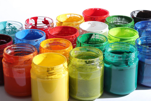 various paints in glass bottle - Photo, Image