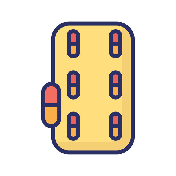 Blister pack Isolated Vector icon which can easily modify or edit - Vector, Image