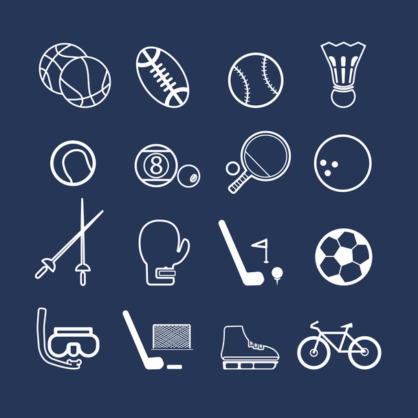 Cute Sports Icons Set Stock Vector (Royalty Free) 33432850