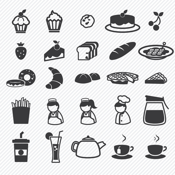 Iconos de panadería set illustration eps10
 - Vector, Imagen
