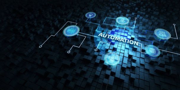 Automation Software käsite innovaationa. Liiketoiminta, teknologia, Internet ja verkkokonsepti. - Valokuva, kuva