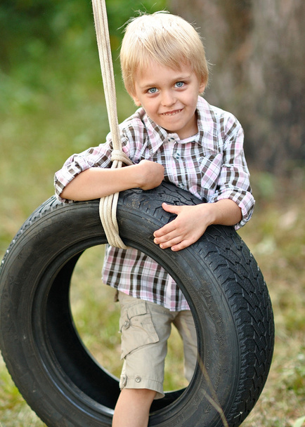 Portrait of a boy on vacation in summer camp - Φωτογραφία, εικόνα