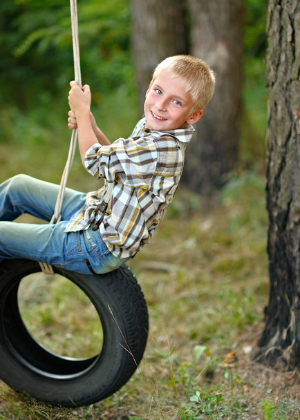 Portrait of a boy on vacation in summer camp - Valokuva, kuva
