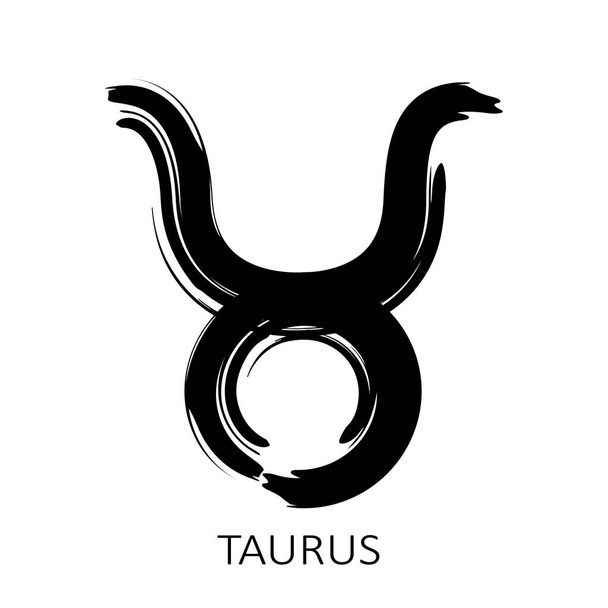 Zodiákus jel Taurus elszigetelt fehér alapon. Zodiákus csillagkép. Tervezési elem horoszkóphoz és asztrológiai előrejelzéshez. Vektorillusztráció. - Vektor, kép