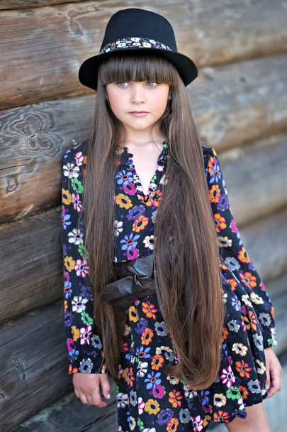 portrait of a beautiful fashion little girl - Photo, image