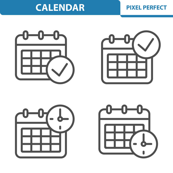 Calendário, Agenda, Ícones de nomeação - Vetor, Imagem