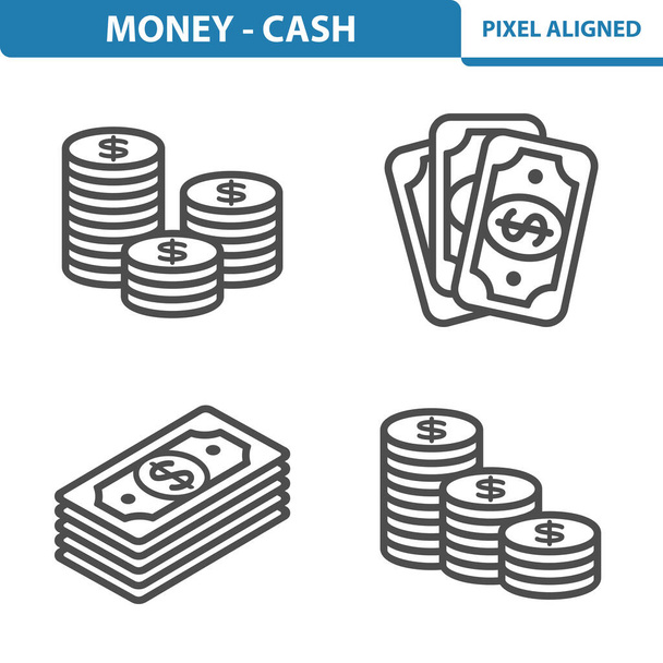 Money - Cash, Coins Icons - Vector, Image