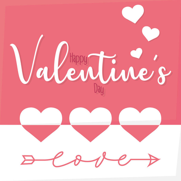 Happy valentines day greeting card - Διάνυσμα, εικόνα