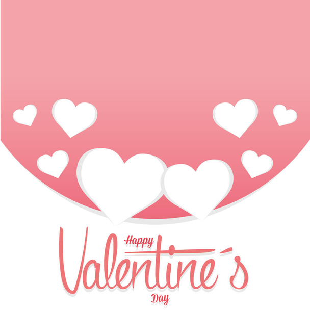 Happy valentines day greeting card - Vector, imagen
