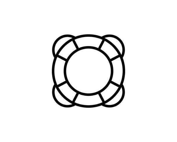 Lifebuoy ikon. Életmentő jel. Életmentő szimbólum. Vékony vonal ikon fehér háttér. Vektorillusztráció - Vektor, kép